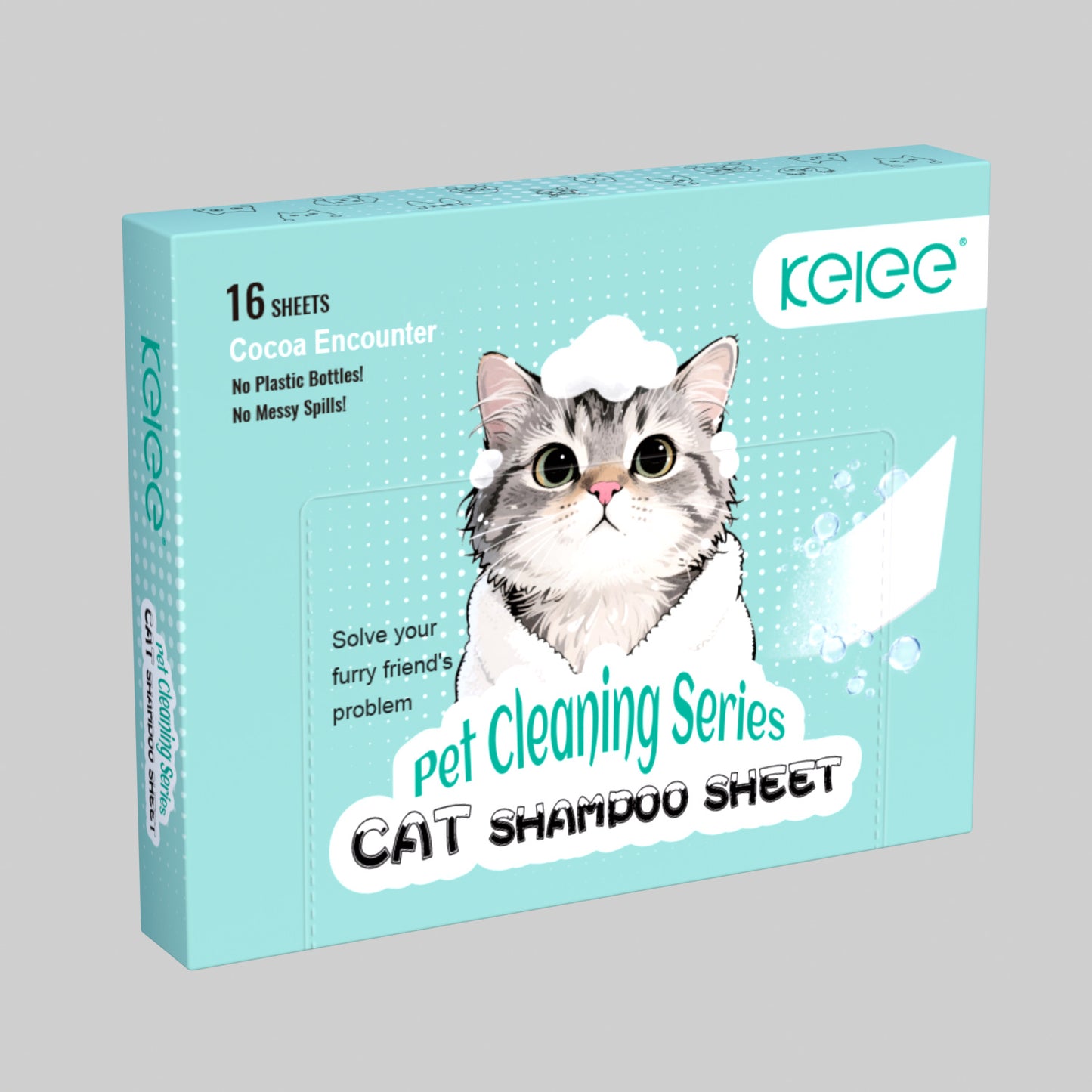 Activated Rinse-Off Dog Shampoo Sheets-Lick-Safe, Tear-Free, Travel-Friendly