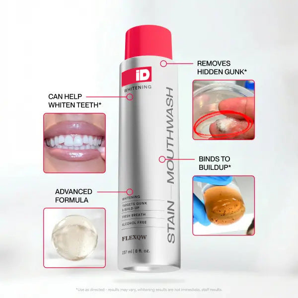 Stain Mouthwash - Alcohol-Free Gunk Removing Oral Rinse for Build-Up Control & Fresh Breath