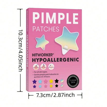 240Pcs Pimple Stars Patches for Face, Hydrocolloid Patches for CoveringZits and Blemishes