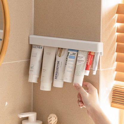 2 Pcs Toothpaste Facial Cleanser Wall-mounted Clip Storage