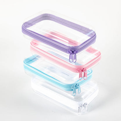 Transparent Hard Acrylic Zippered Storage Box