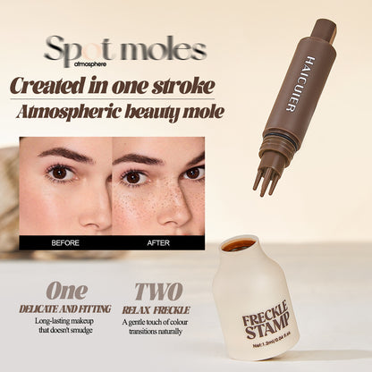 Faux Freckle Stamp Pen – Upgraded Liquid Freckle Marker with Multi-Prong Soft Tip
