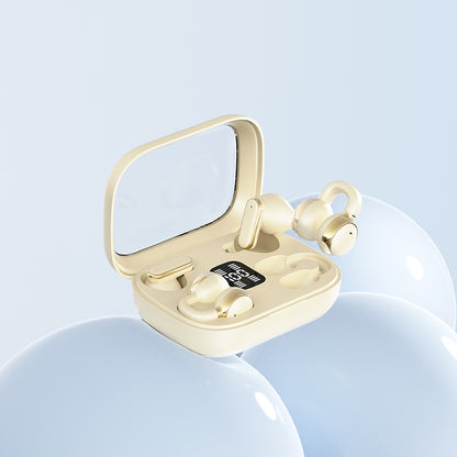 2-in-1 Ear Clip & Semi-In-Ear Wireless Headphones, 2026 Model with Digital Display Charging Case