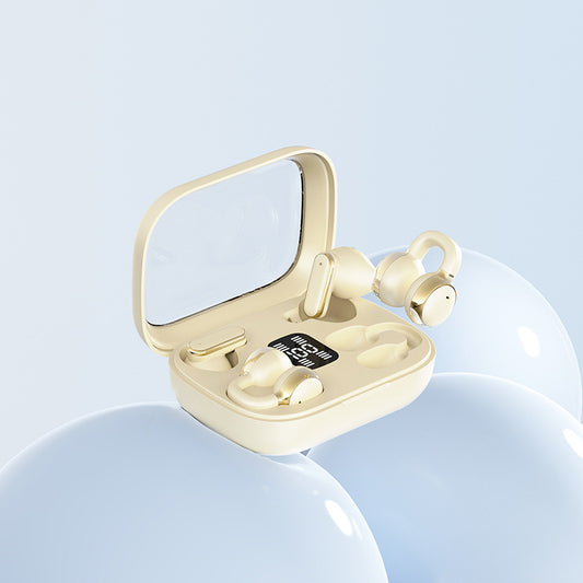 2-in-1 Ear Clip & Semi-In-Ear Wireless Headphones, 2026 Model with Digital Display Charging Case