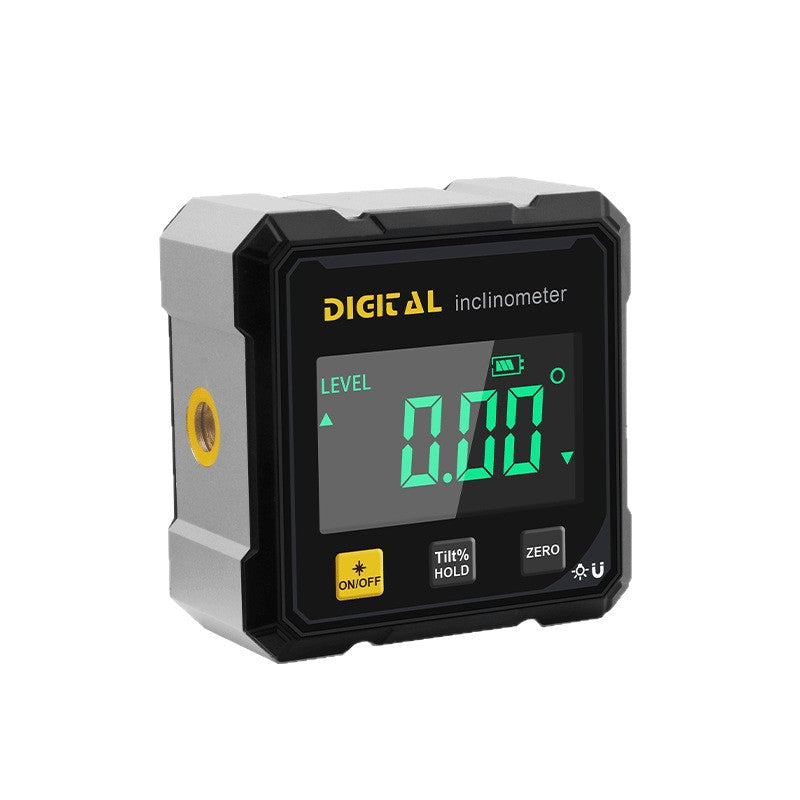 Digital Angle Finder,4 Sided Magnetic Digital Angle Gauge, USB Rechargeable & Large LED Display