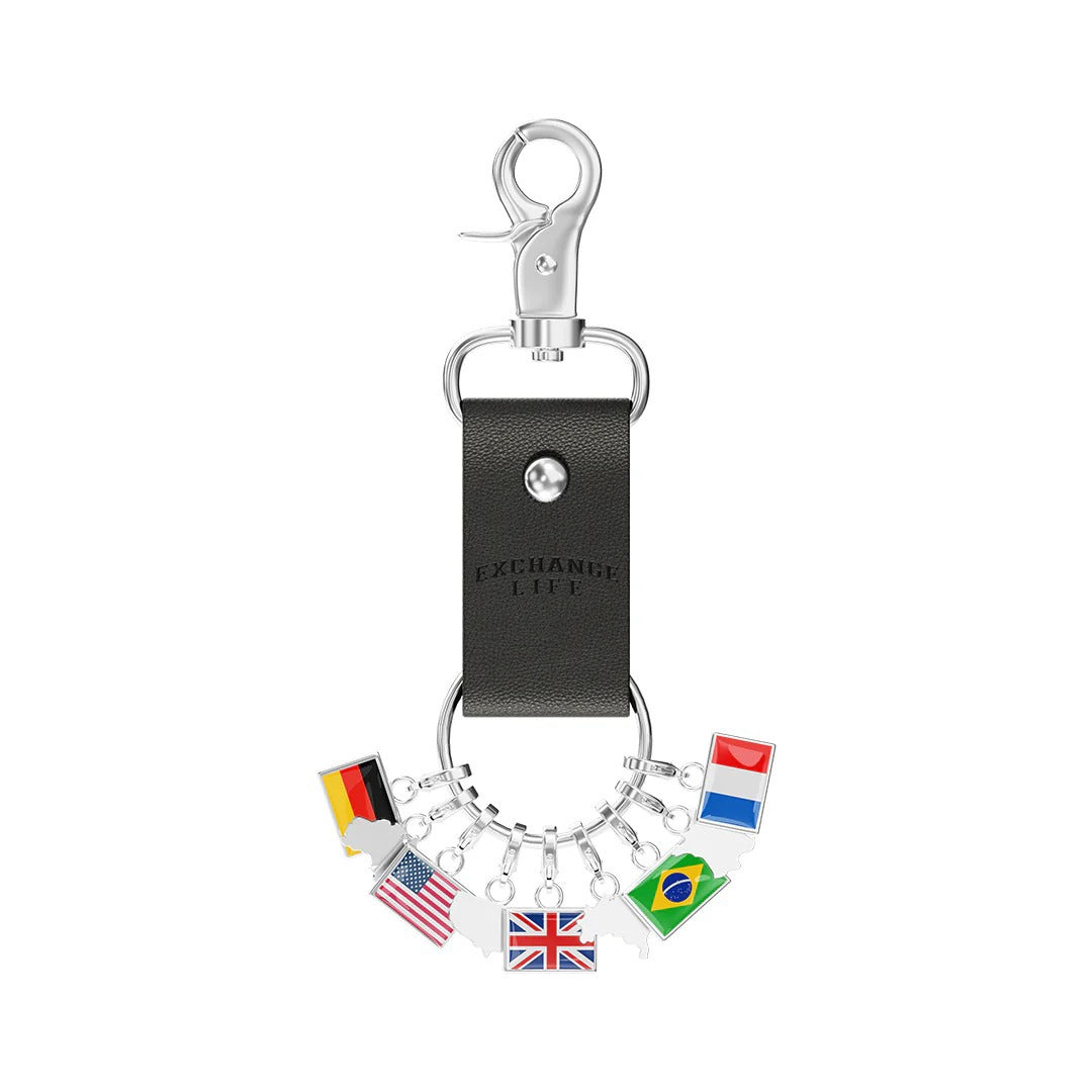 DIY Keychains Featuring National Flags From Around The World Keyrings Included)