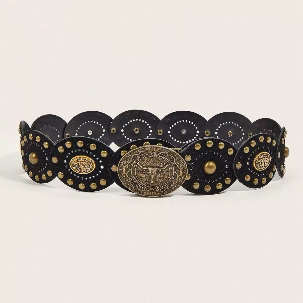 Women's Western Cowboy Style Wide Belt, PU Leather Material