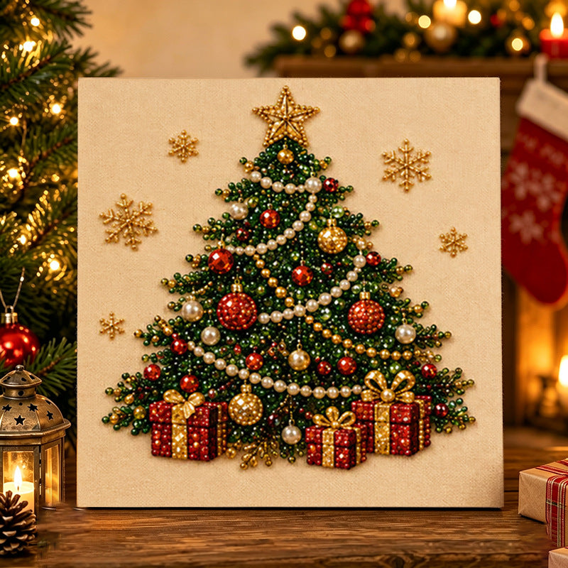 DIY Christmas/Halloween Pearl Art Kit , 10x10 Inch, Spooky Cute 3D Diamond Painting Crafts