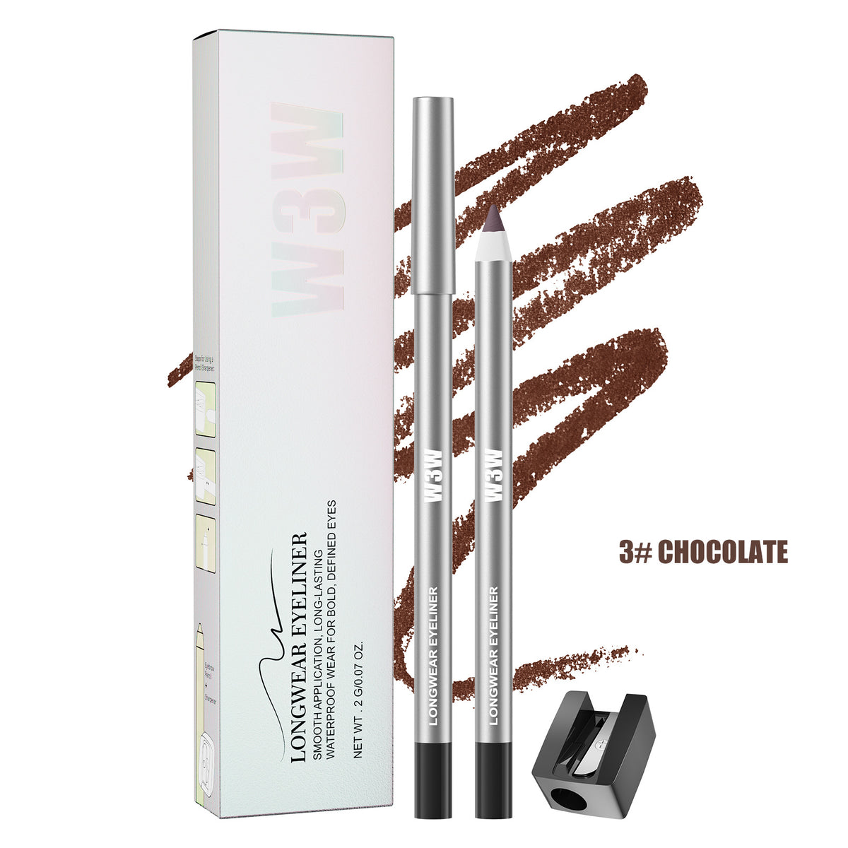 2Pcs Waterproof Gel Eyeliner Stick - Flawless, Ultra-Smooth Creamy Glide
