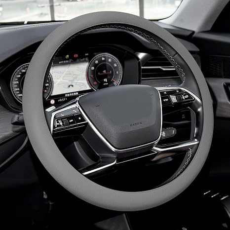 Silicone Car Steering Wheel Protective Cover, 33-40 CM Anti-Slip Soft Comfortable Steering Wheel Cover