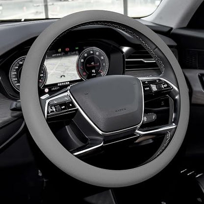 Silicone Car Steering Wheel Protective Cover, 33-40 CM Anti-Slip Soft Comfortable Steering Wheel Cover