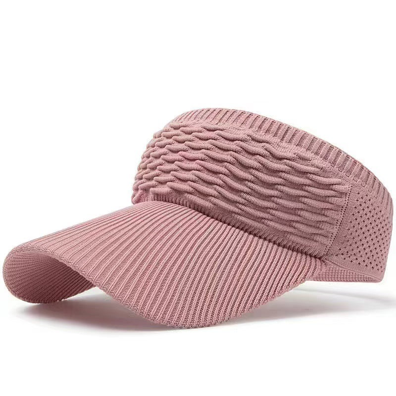 Sun Visor Hats, Wide Brim Sun Hats with UV Protection, Knitted Running Visors for Women