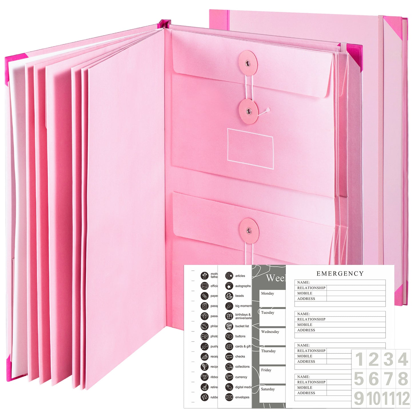 Important Document Organizer,Folders for Documents,Bound Expanding File