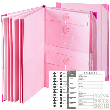 Important Document Organizer,Folders for Documents,Bound Expanding File