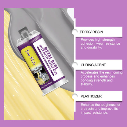 Metal Glue, Epoxy Welding adhesives, High Strength Bonds Metals to Metals, Repair Glue