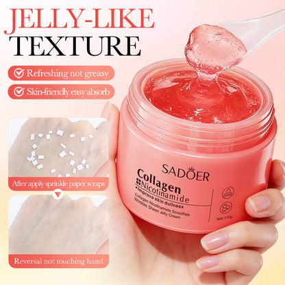 Collagen Jelly Cream,Freeze-Dried Hydrolyzed Collagen & Niacinamide Moisturizer