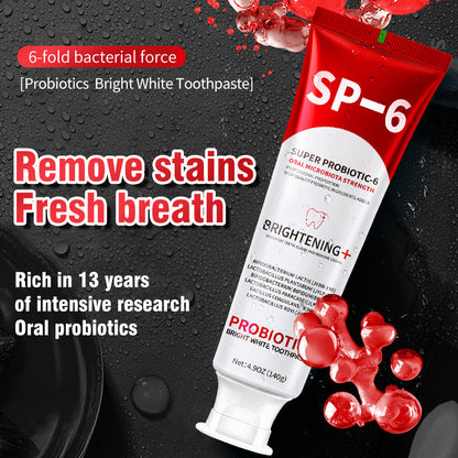2Pcs SP-6 Probiotic Whitening Toothpaste with 6 Probiotics for Teeth Whitening/Brightening, Enamel-Safe