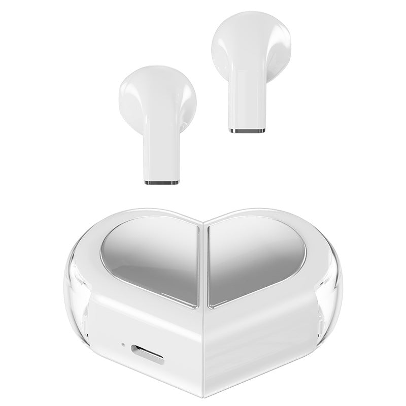 Heart Wireless Earphone, Cute Invisible Earbuds Wireless Bluetooth for Small Ears Canals