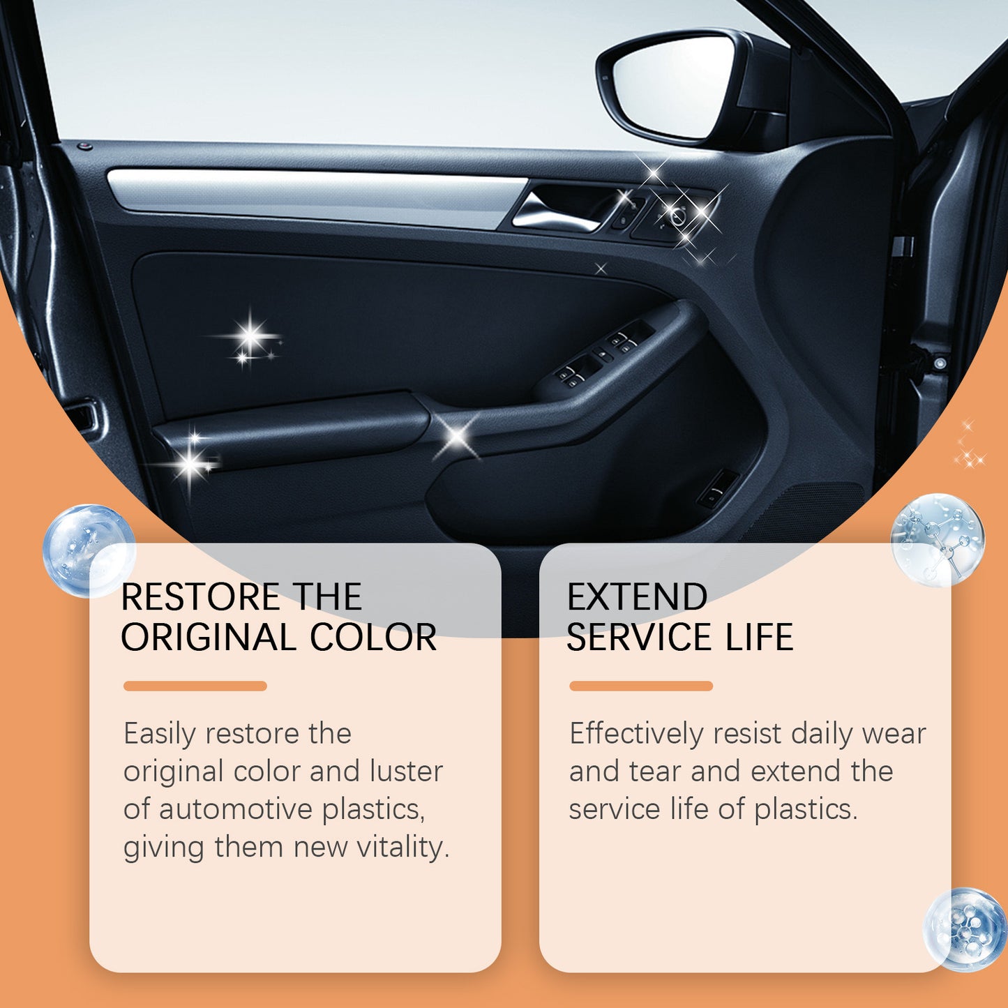 Automobile Beauty Restoration and Repair Blackening and Shining Care Plastic Refurbishing Agent 100ml
