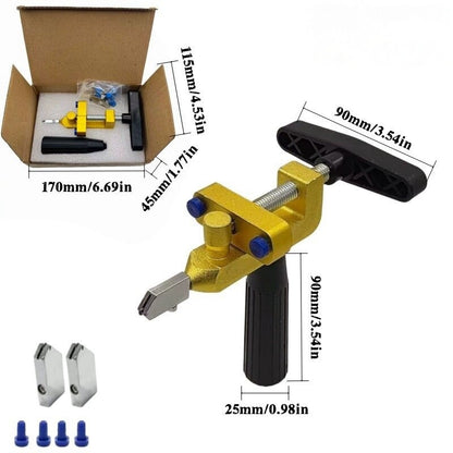 2-in-1 Glass Cutter Hand Tool for 3-15mm Glass, Tile, Mirror & Plexiglass Heavy-Duty Hand device with Tungsten Steel Blade