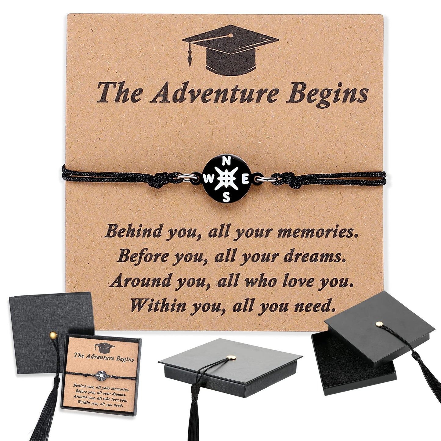 Unique Grad Cap Box 2026 Graduation Gifts for Her/Him - Adjustable Unisex Bracelet