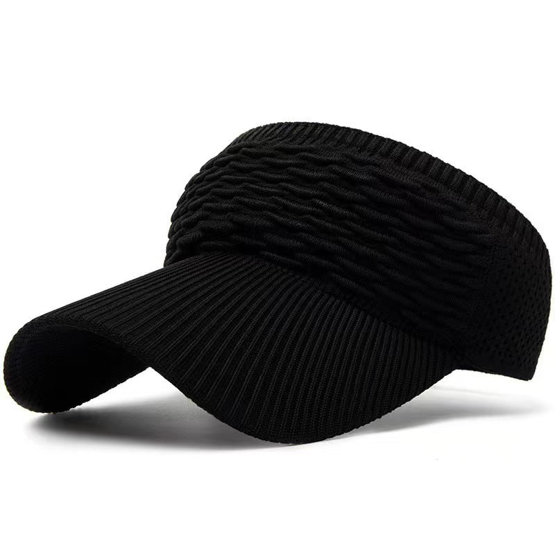 Sun Visor Hats, Wide Brim Sun Hats with UV Protection, Knitted Running Visors for Women