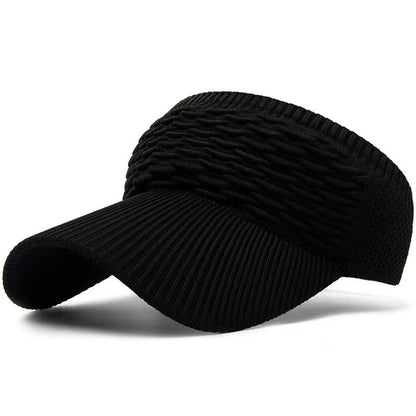 Sun Visor Hats, Wide Brim Sun Hats with UV Protection, Knitted Running Visors for Women