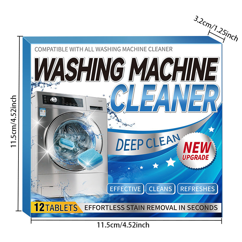 12Pcs Washing Machine Cleaner Tablets - Deep Cleans & Descaler