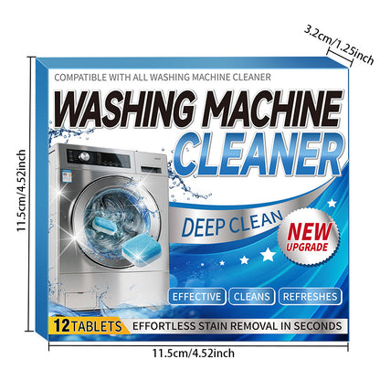 12Pcs Washing Machine Cleaner Tablets - Deep Cleans & Descaler