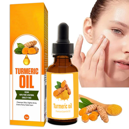 Kojic Acid & Turmeric Soap + All Natural Turmeric Skin Brightening Oil for Dark Spots - Cleanses Skin, Fights Acne, Evens Tone, Heals Scars