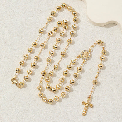 Our Lady of Guadalupe Cross Pendant Necklace