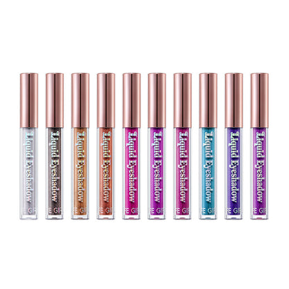 10 PCS Liquid Glitter Eyeshadow Set, Multichrome Glitter Shimmer Eye Looks