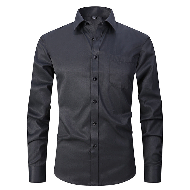 Men's French Cuff Dress Shirt Regular Fit Formal Business