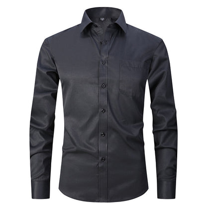 Men's French Cuff Dress Shirt Regular Fit Formal Business