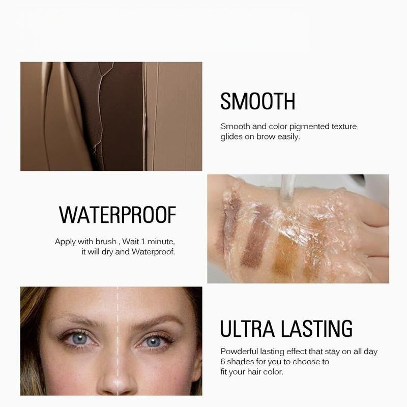 3D Eyebrow Gel Long Lasting 24 Hours Waterproof Smudge-proof Brow Cream Makeup Kit