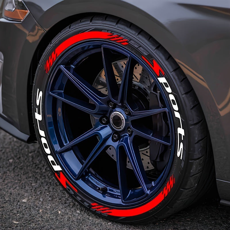 4Pcs Car Decal Stickers,Wheel Rim Stickers,Sport Emblem Sticker for All Vehicles