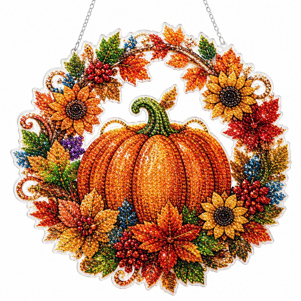 Halloween Witch Friendship Diamond Art Window Suncatcher - Halloween Pearl Art Kit