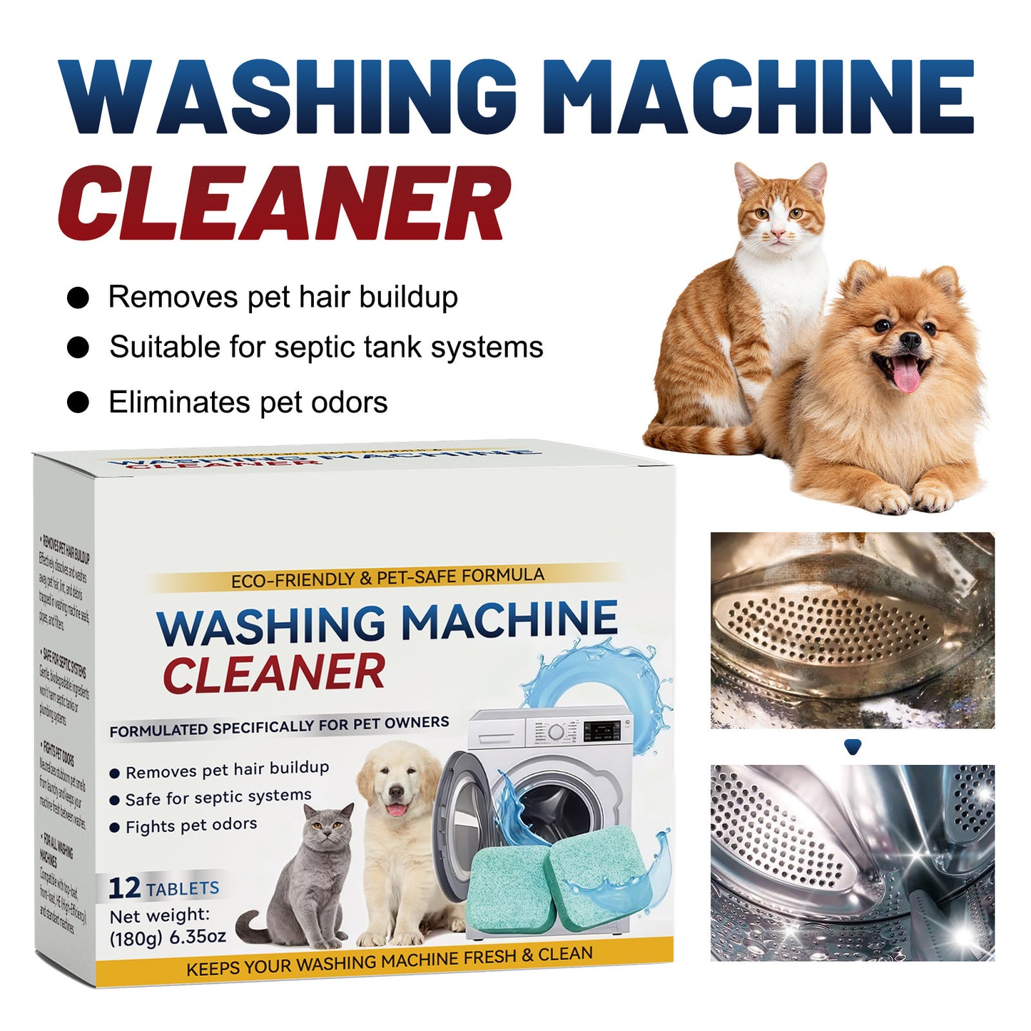 Powerful Washing Machine Cleaning Tablets