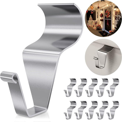 10 Pack Vinyl Siding Hooks Hanger,No Hole Siding Hanging Hanger,Heavy-Duty Stainless Steel