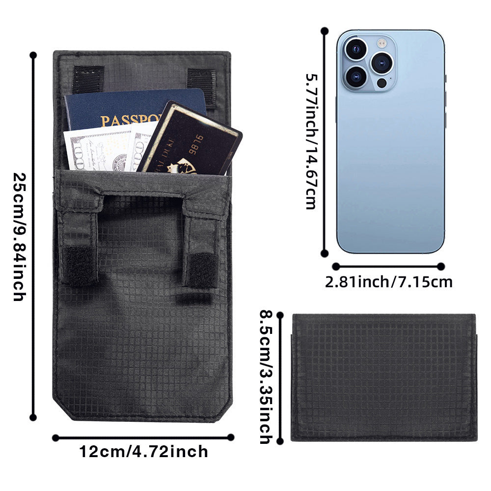 Black Tactical-Style Belt Pouch Quick Access Wallet