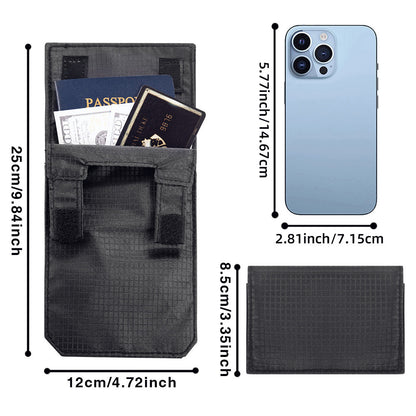 Black Tactical-Style Belt Pouch Quick Access Wallet