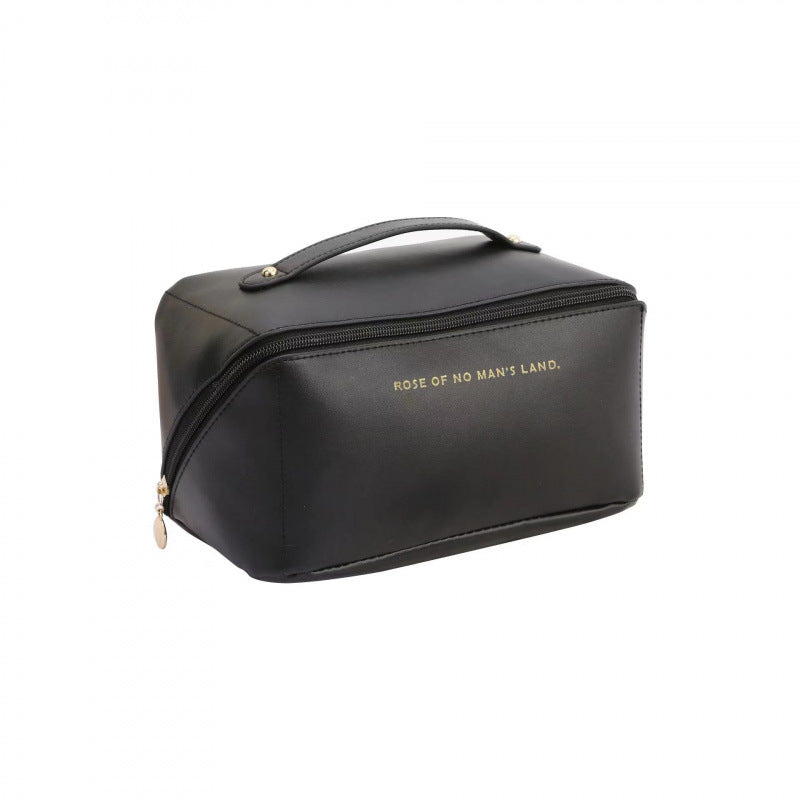 Travel Makeup Bag, Large Capacity Cosmetic Bag for Women, Waterproof PU Leather