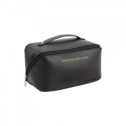 Travel Makeup Bag, Large Capacity Cosmetic Bag for Women, Waterproof PU Leather