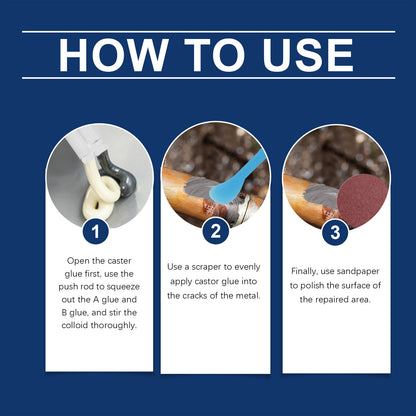 1Set Strong Foundry Glue for Metal, Metal Repair Glue, Super Glue for Metal