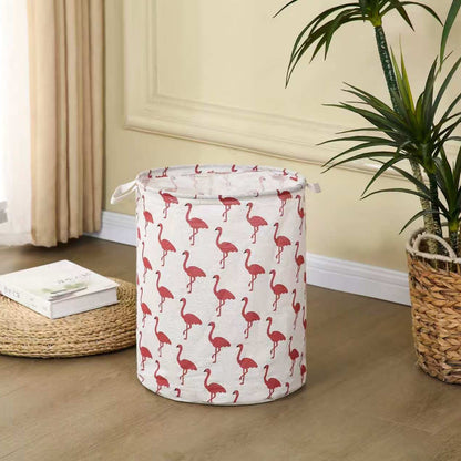 Laundry Basket Canvas Fabric Collapsible Organizer Basket for Storage Bin Toy Bins Gift Baskets Bedroom Clothes