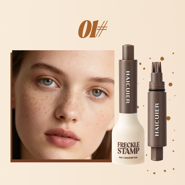 Faux Freckle Stamp Pen – Upgraded Liquid Freckle Marker with Multi-Prong Soft Tip