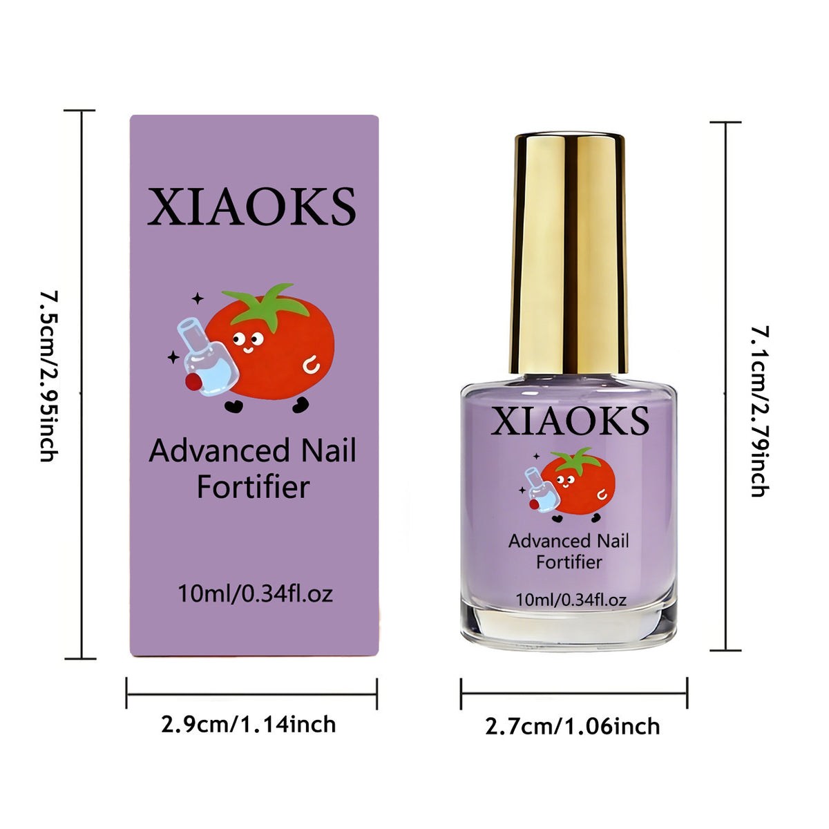 2Pcs Get Strong Nail Strengthener, Fast Drying & Long Lasting Glossy Finish