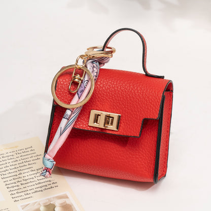Mini Backpack Keychain for Women,Small Change Pouch Coin Purse Twist-lock
