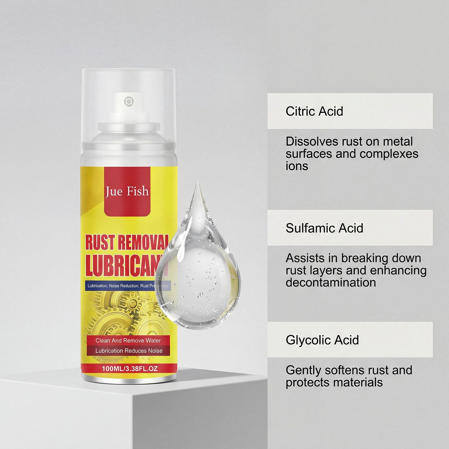 Anti-Rust Lubricant Spray & Rust Remover for Metal, Multi-Purpose Penetrating Oil
