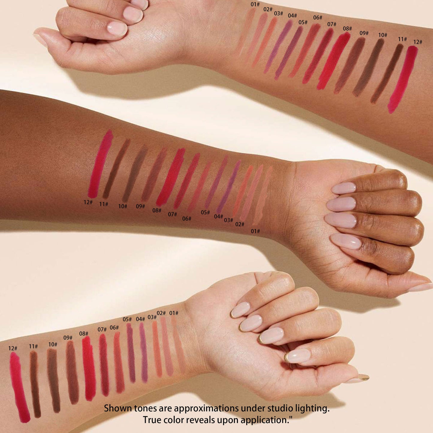 12 Colors Matte Lip Liner Set, Leopard Print Waterproof Long Lasting Lip Pencils
